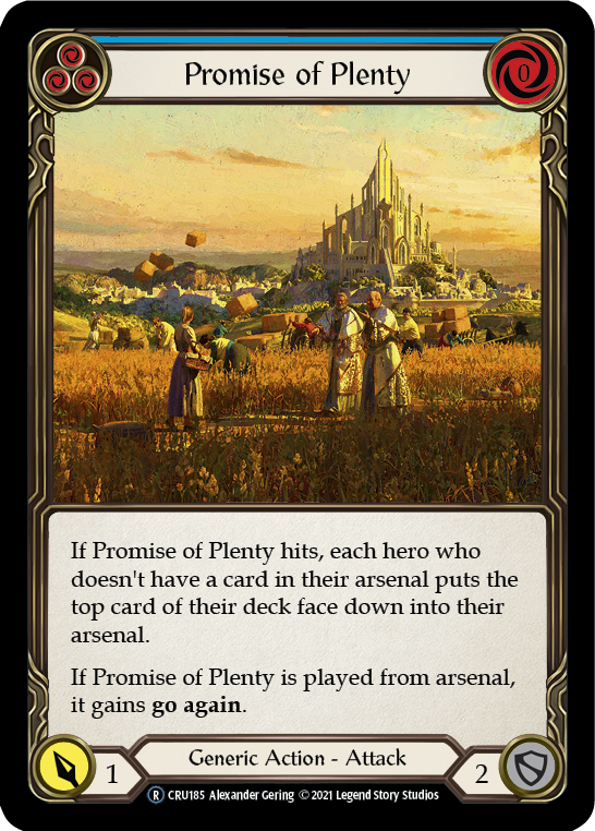 Promise of Plenty (Blue) [U-CRU185] (Crucible of War Unlimited)  Unlimited Rainbow Foil | RetroPlay Games