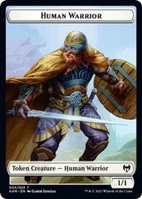 Human Warrior // Spirit Double-sided Token [Kaldheim Tokens] | RetroPlay Games