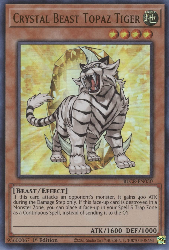 Crystal Beast Topaz Tiger [BLCR-EN050] Ultra Rare | RetroPlay Games