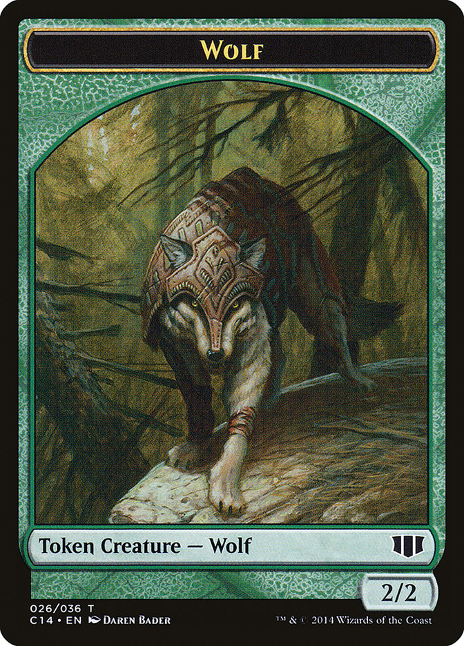 Treefolk // Wolf Double-sided Token [Commander 2014 Tokens] | RetroPlay Games
