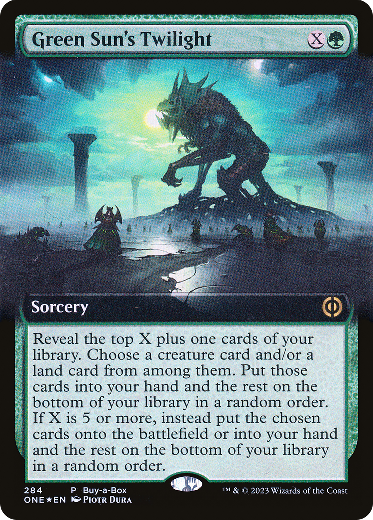 Green Sun's Twilight (Buy-A-Box) (Extended Art) [Phyrexia: All Will Be One] | RetroPlay Games