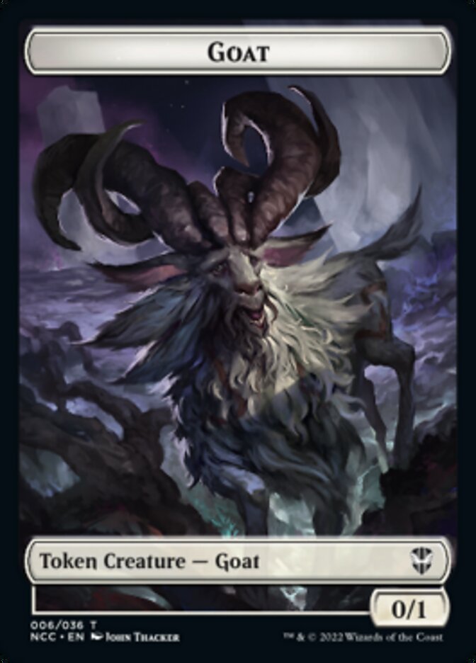 Zombie // Goat Double-sided Token [Streets of New Capenna Commander Tokens] | RetroPlay Games