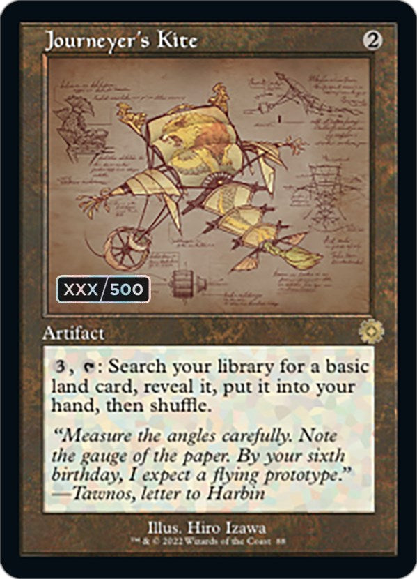 Journeyer's Kite (Retro Schematic) (Serial Numbered) [The Brothers' War Retro Artifacts] | RetroPlay Games