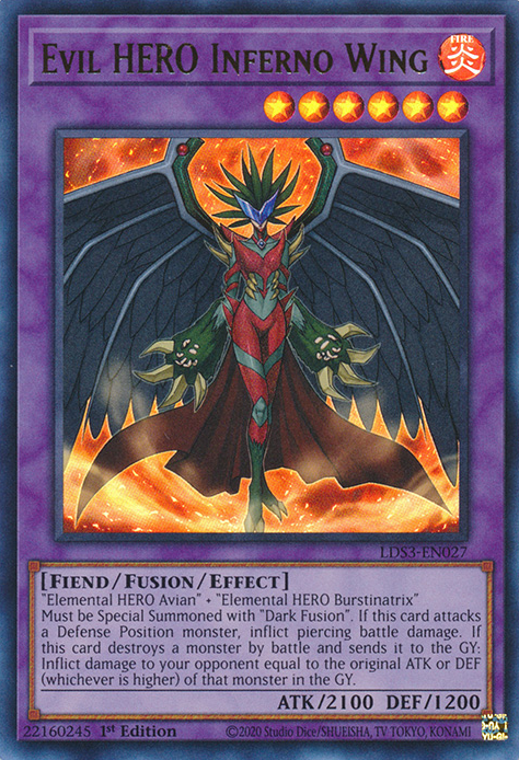 Evil HERO Inferno Wing [LDS3-EN027] Ultra Rare | RetroPlay Games