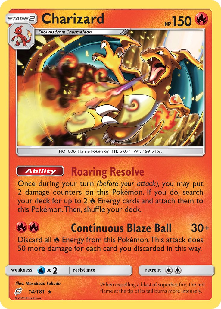 Charizard (14/181) (Theme Deck Exclusive) [Sun & Moon: Team Up] | RetroPlay Games