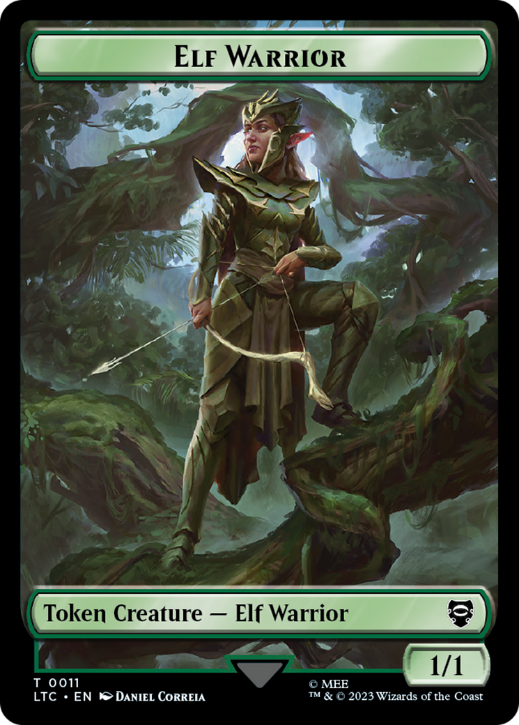 Elf Warrior // Insect Double Sided Token [The Lord of the Rings: Tales of Middle-Earth Commander Tokens] | RetroPlay Games