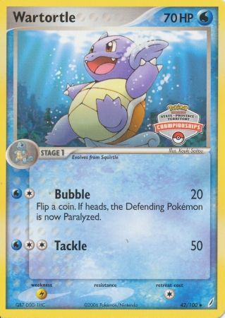 Wartortle (42/100) (States Championship Promo) [EX: Crystal Guardians] | RetroPlay Games