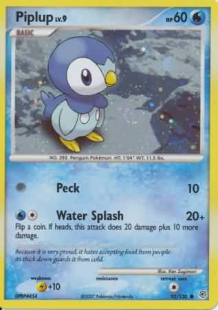 Piplup (93/130) (Cosmos Holo) [Diamond & Pearl: Base Set] | RetroPlay Games