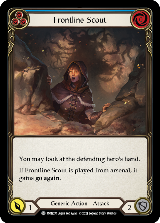Frontline Scout (Blue) [MON274-RF] (Monarch)  1st Edition Rainbow Foil | RetroPlay Games