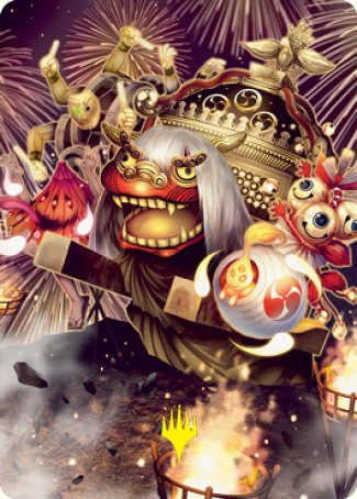 March of Reckless Joy Art Card (Gold-Stamped Signature) [Kamigawa: Neon Dynasty Art Series] | RetroPlay Games