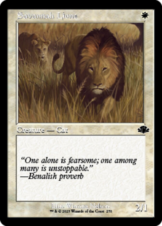 Savannah Lions (Retro) [Dominaria Remastered] | RetroPlay Games