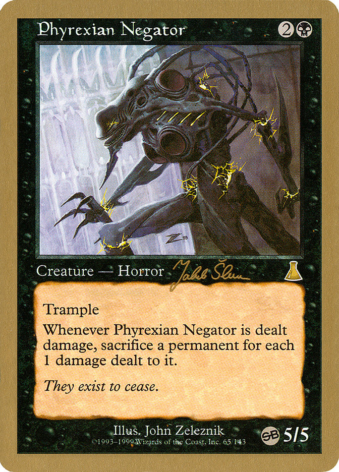 Phyrexian Negator (Jakub Slemr) (SB) [World Championship Decks 1999] | RetroPlay Games