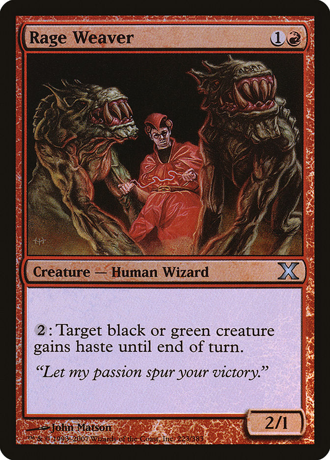 Rage Weaver (Premium Foil) [Tenth Edition] | RetroPlay Games