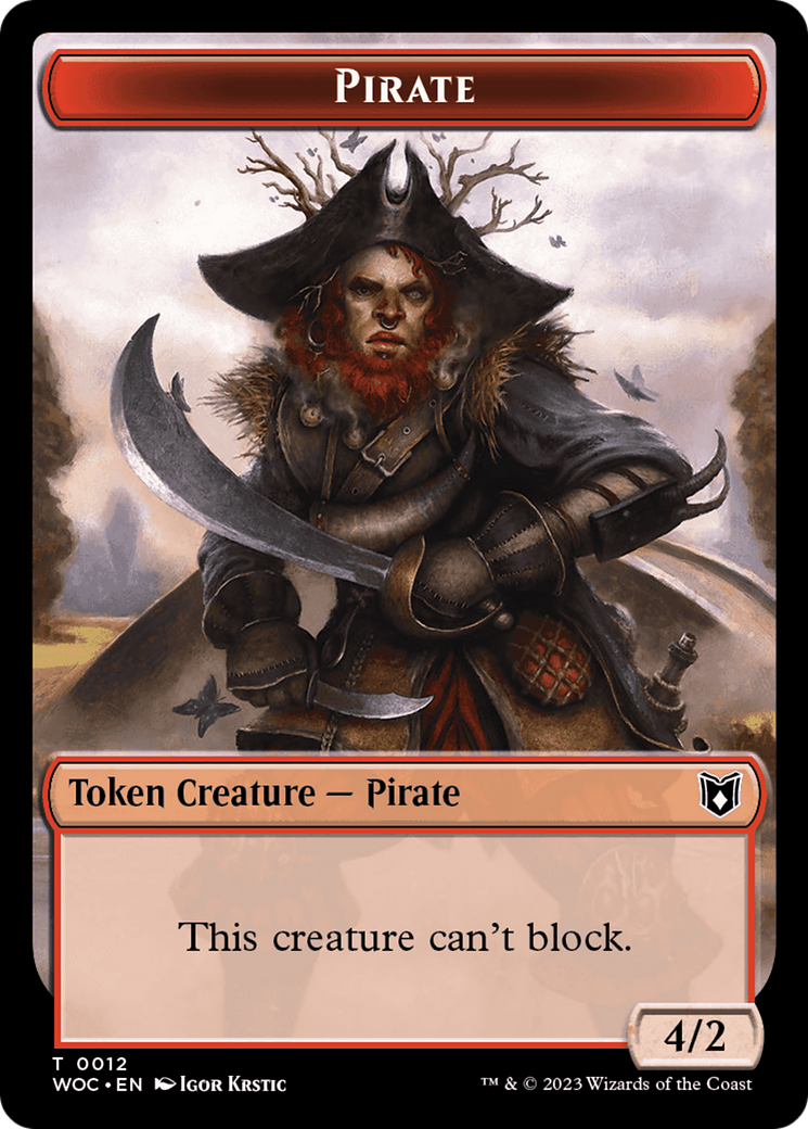 Pirate // Pegasus Double-Sided Token [Wilds of Eldraine Commander Tokens] | RetroPlay Games