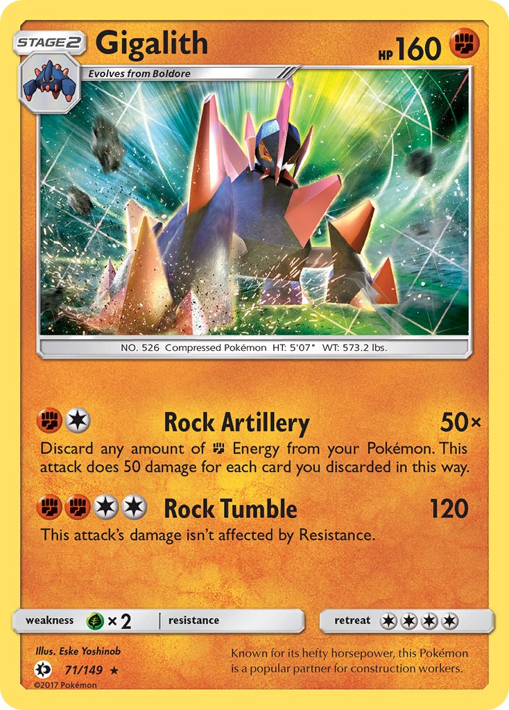 Gigalith (71/149) (Cosmos Holo) (Blister Exclusive) [Sun & Moon: Base Set] | RetroPlay Games