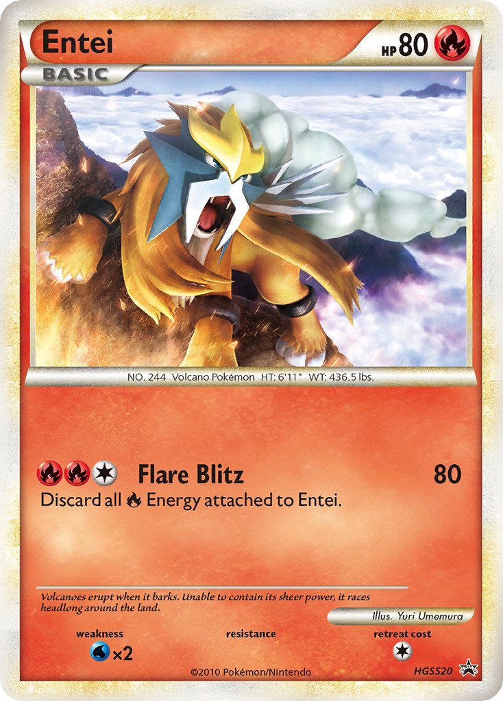 Entei (HGSS20) [HeartGold & SoulSilver: Black Star Promos] | RetroPlay Games