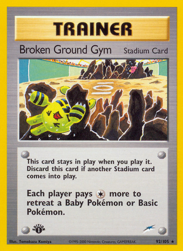 Broken Ground Gym (92/105) [Neo Destiny 1st Edition] | RetroPlay Games