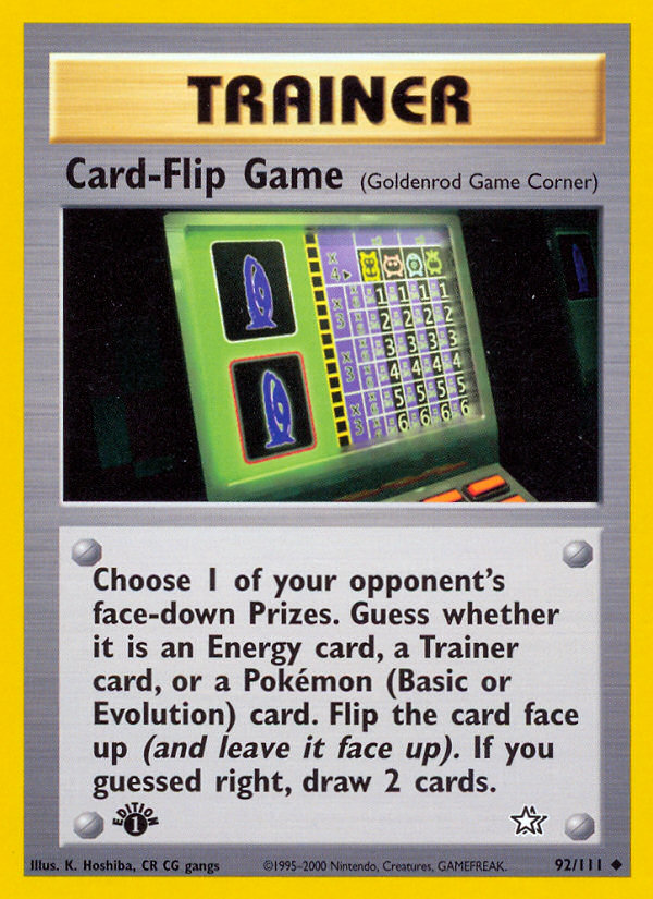 Card-Flip Game (92/111) [Neo Genesis 1st Edition] | RetroPlay Games