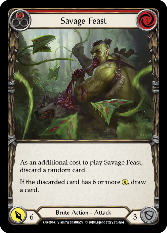 Savage Feast (Red) [RNR010-R] (Rhinar Hero Deck)  1st Edition Normal | RetroPlay Games