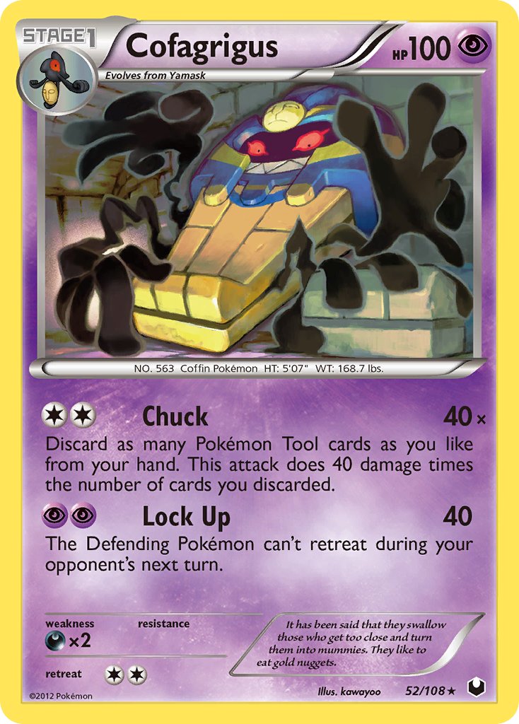 Cofagrigus (52/108) (Cracked Ice Holo) (Theme Deck Exclusive) [Black & White: Dark Explorers] | RetroPlay Games