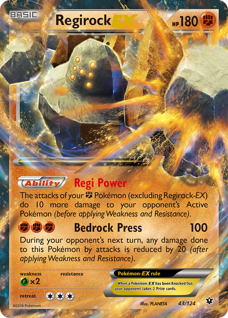 Regirock EX (43/124) [XY: Fates Collide] | RetroPlay Games