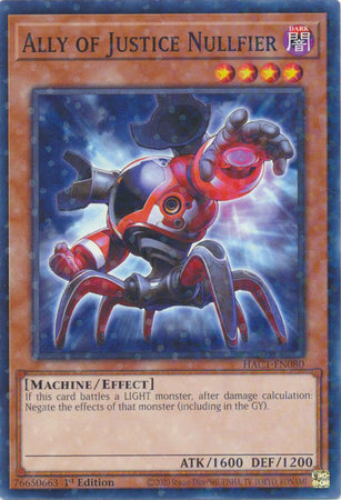 Ally of Justice Nullfier (Duel Terminal) [HAC1-EN080] Common | RetroPlay Games