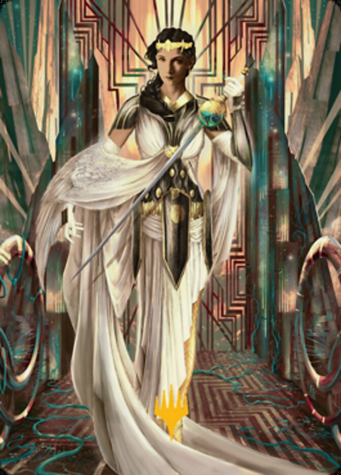 Elspeth Resplendent 2 Art Card (Gold-Stamped Signature) [Streets of New Capenna Art Series] | RetroPlay Games