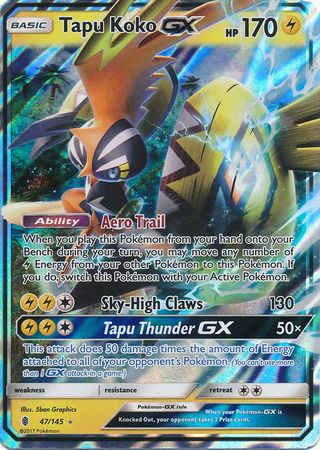 Tapu Koko GX (47/145) (Jumbo Card) [Sun & Moon: Guardians Rising] | RetroPlay Games