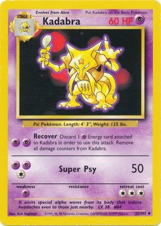 Kadabra (32/102) [Base Set Unlimited] | RetroPlay Games