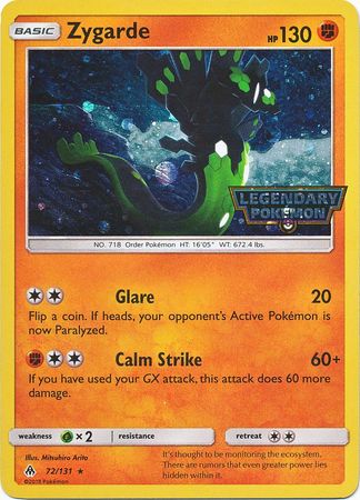 Zygarde (72/131) (Cosmos Holo) [Sun & Moon: Forbidden Light] | RetroPlay Games