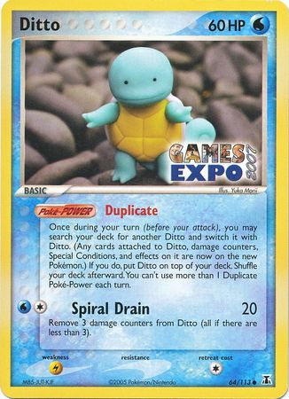 Ditto (64/113) (Games Expo Exclusive) [EX: Delta Species] | RetroPlay Games