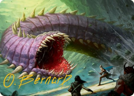 Purple Worm Art Card (Gold-Stamped Signature) [Dungeons & Dragons: Adventures in the Forgotten Realms Art Series] | RetroPlay Games