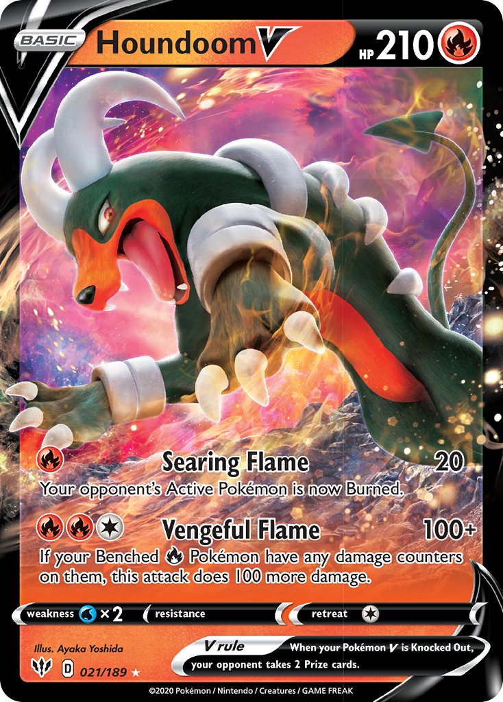 Houndoom V (021/189) [Sword & Shield: Darkness Ablaze] | RetroPlay Games