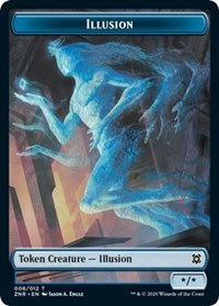 Illusion // Plant Double-sided Token [Zendikar Rising Tokens] | RetroPlay Games