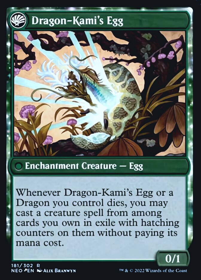 The Dragon-Kami Reborn // Dragon-Kami's Egg [Kamigawa: Neon Dynasty Prerelease Promos] | RetroPlay Games