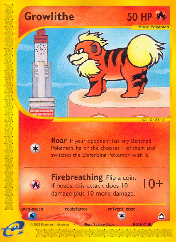 Growlithe (80/147) [Aquapolis] | RetroPlay Games