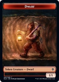 Dwarf // Food (17) Double-sided Token [Throne of Eldraine Tokens] | RetroPlay Games