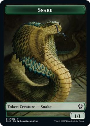 Human // Snake Double-sided Token [Dominaria United Commander Tokens] | RetroPlay Games