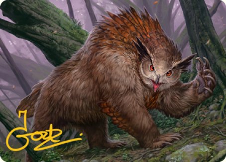 Owlbear Art Card (Gold-Stamped Signature) [Dungeons & Dragons: Adventures in the Forgotten Realms Art Series] | RetroPlay Games