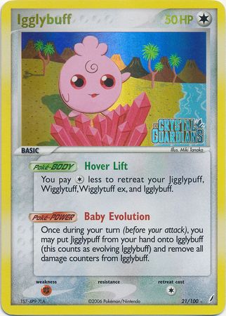 Igglybuff (21/100) (Stamped) [EX: Crystal Guardians] | RetroPlay Games