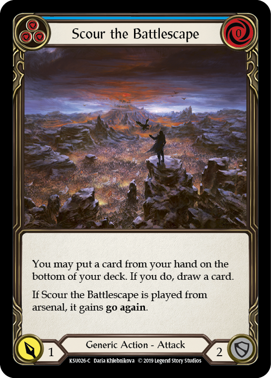 Scour the Battlescape (Blue) [KSU026-C] (Katsu Hero Deck)  1st Edition Normal | RetroPlay Games