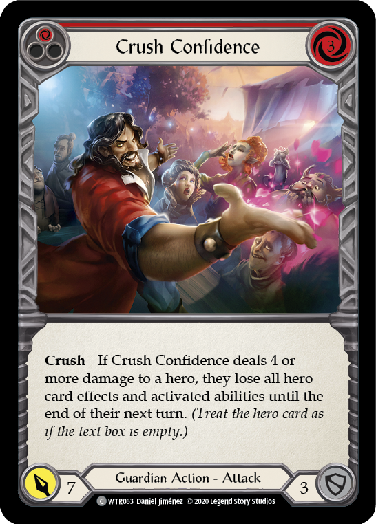 Crush Confidence (Red) [U-WTR063] (Welcome to Rathe Unlimited)  Unlimited Rainbow Foil | RetroPlay Games