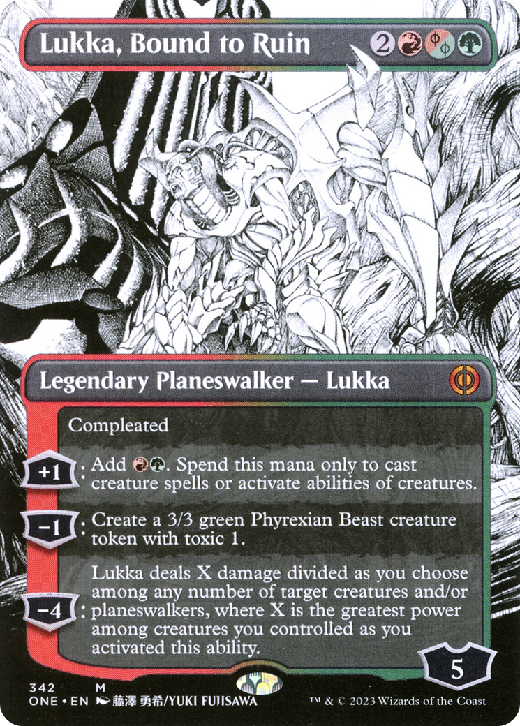 Lukka, Bound to Ruin (Borderless Manga) [Phyrexia: All Will Be One] | RetroPlay Games