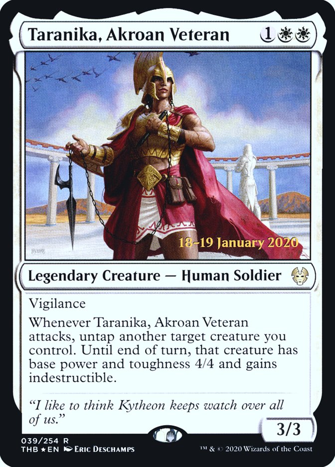 Taranika, Akroan Veteran [Theros Beyond Death Prerelease Promos] | RetroPlay Games