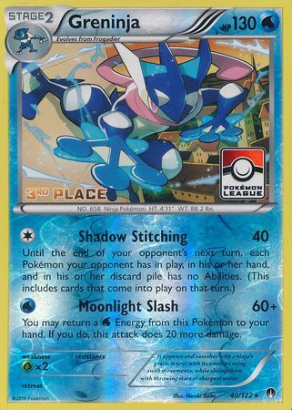 Greninja (40/122) (League Promo 3rd Place) [XY: BREAKpoint] | RetroPlay Games