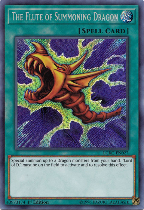 The Flute of Summoning Dragon [LCKC-EN027] Secret Rare | RetroPlay Games