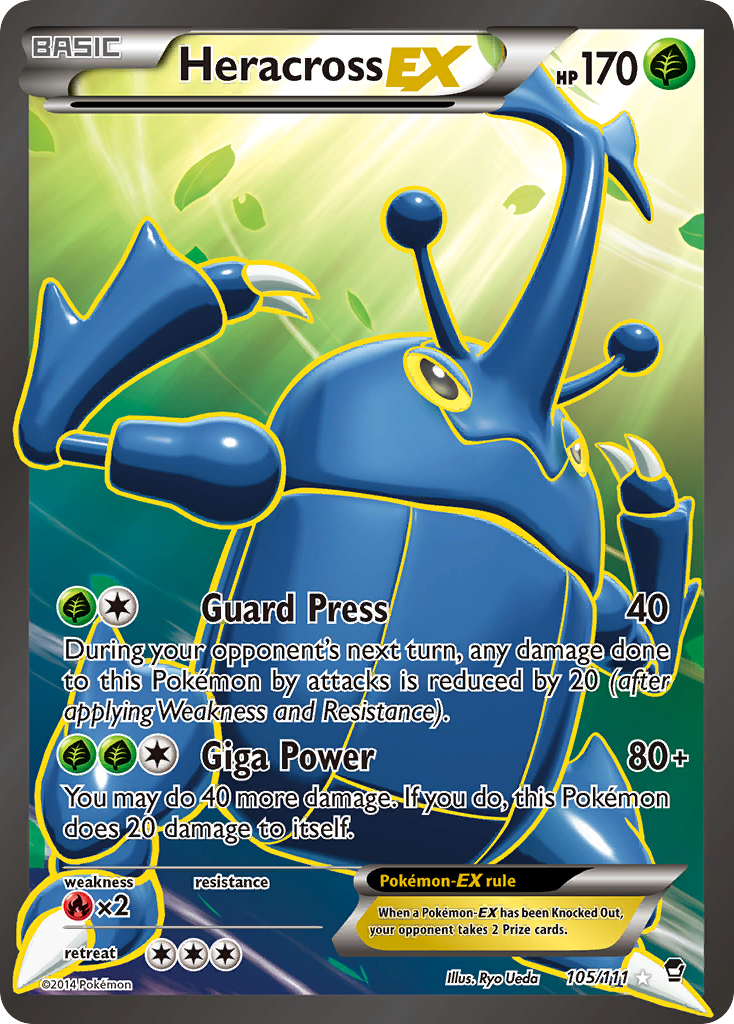 Heracross EX (105/111) [XY: Furious Fists] | RetroPlay Games