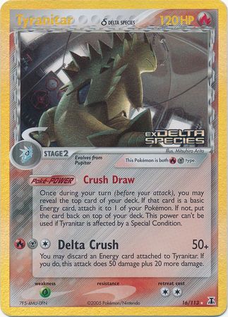 Tyranitar (16/113) (Delta Species) (Stamped) [EX: Delta Species] | RetroPlay Games