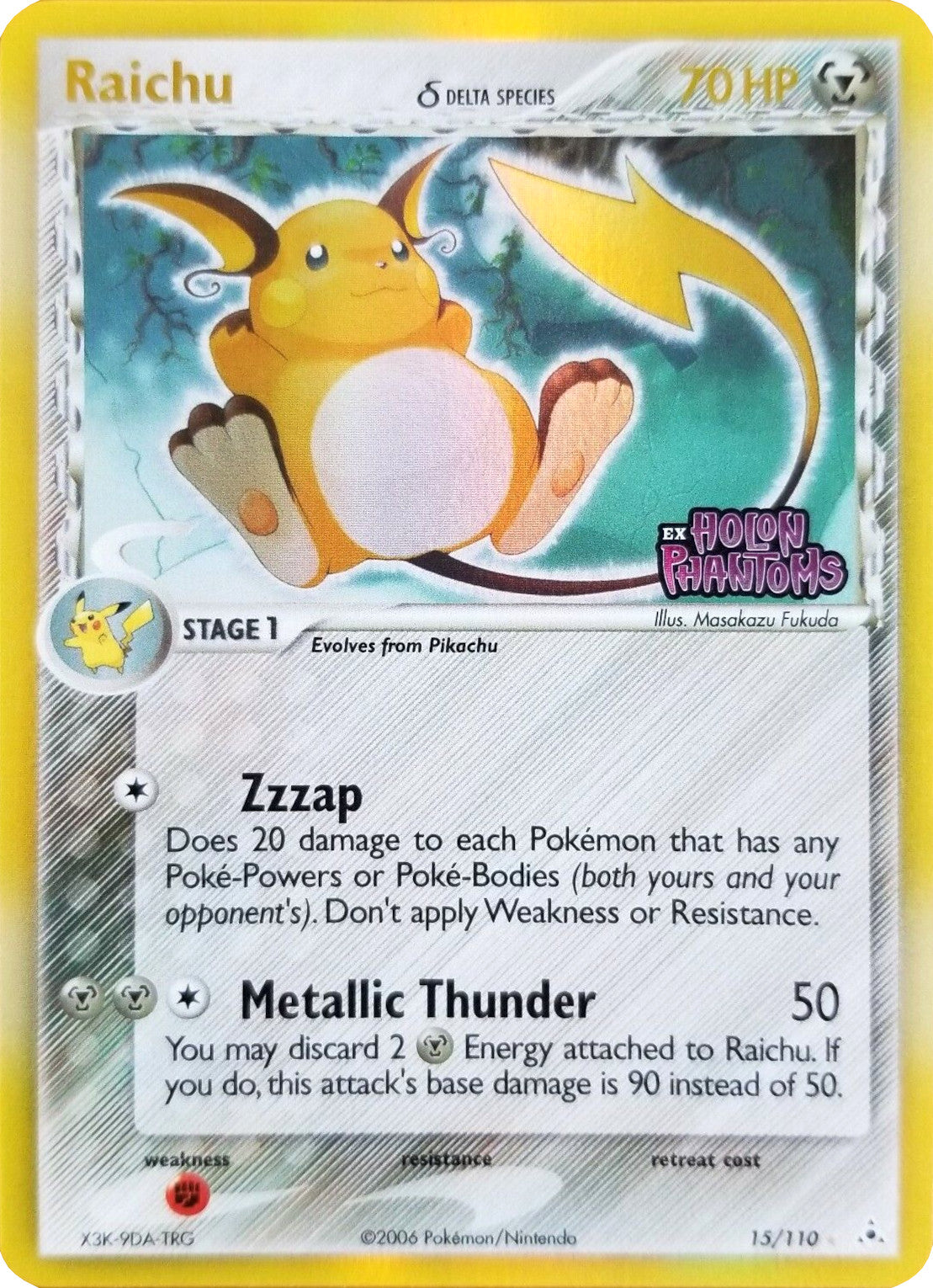 Raichu (15/110) (Delta Species) (Stamped) [EX: Holon Phantoms] | RetroPlay Games