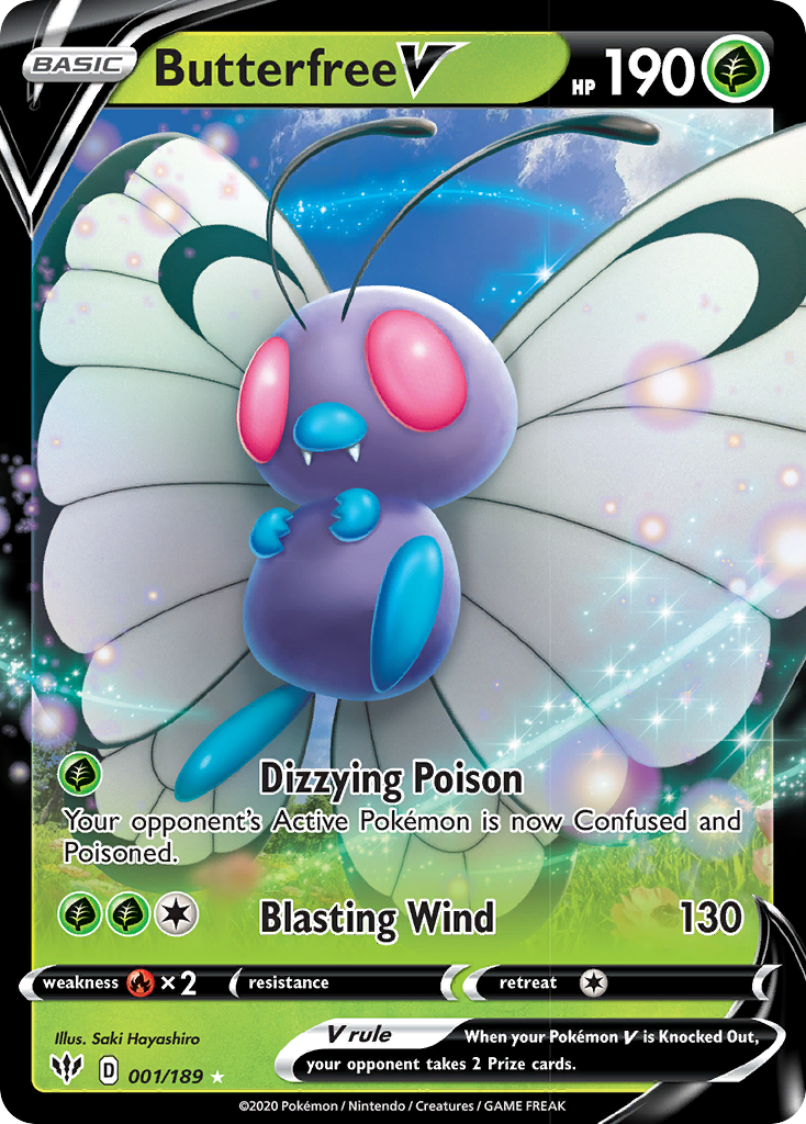 Butterfree V (001/189) [Sword & Shield: Darkness Ablaze] | RetroPlay Games